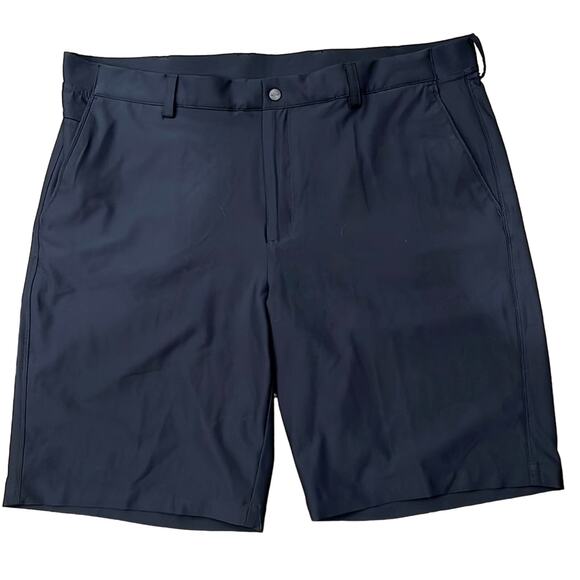 Greg Norman Men's Elastic Waistband Flat Front Golf Short Dark Navy Size 40 - Picture 1 of 10